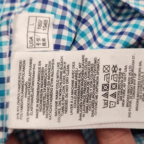 Brooks Brothers Blue Plaid Button down shirt - Picture 6 of 6